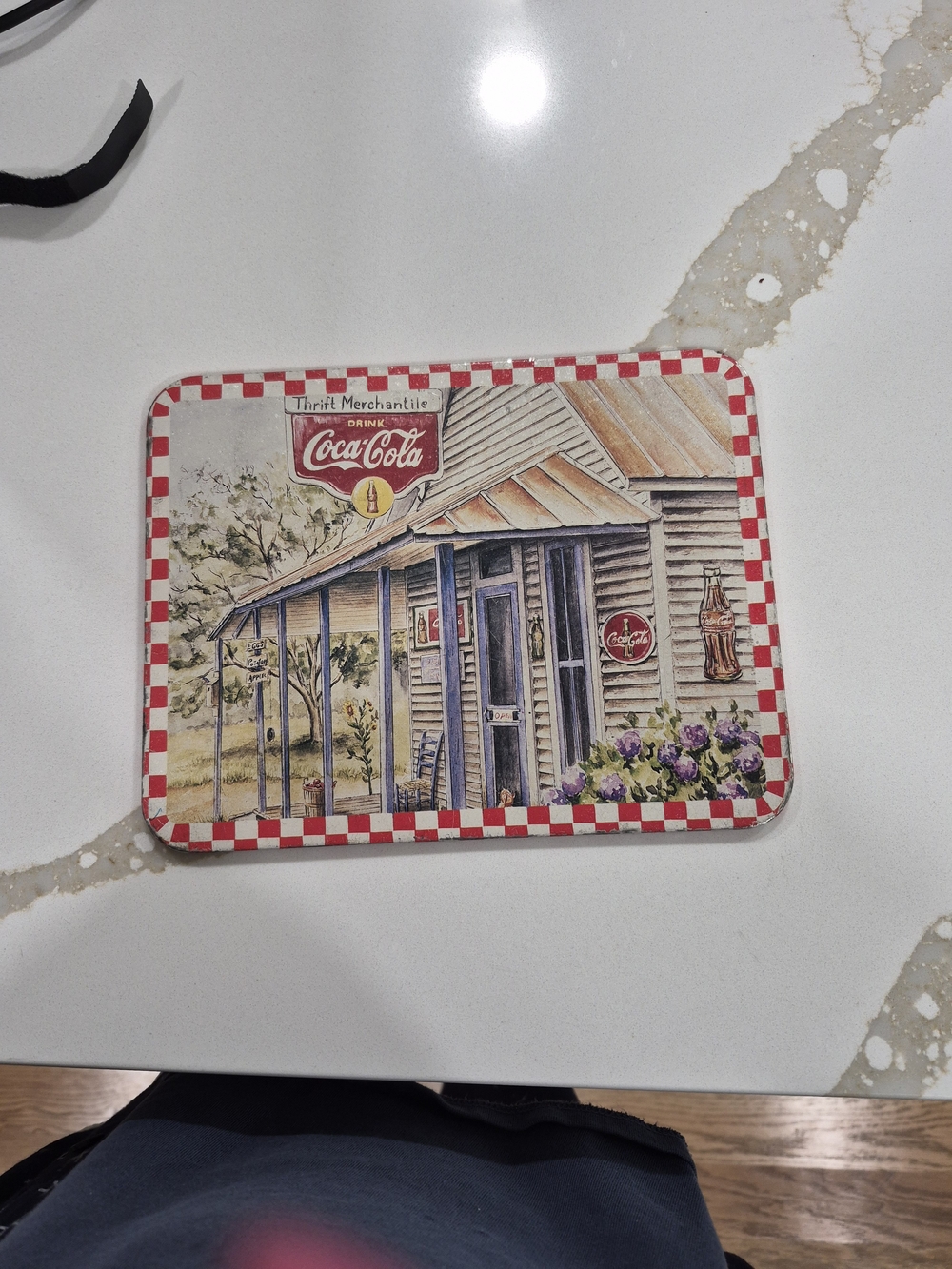 Coca-Cola Porch Scene Metal Hot Pad Or Hanging Art
